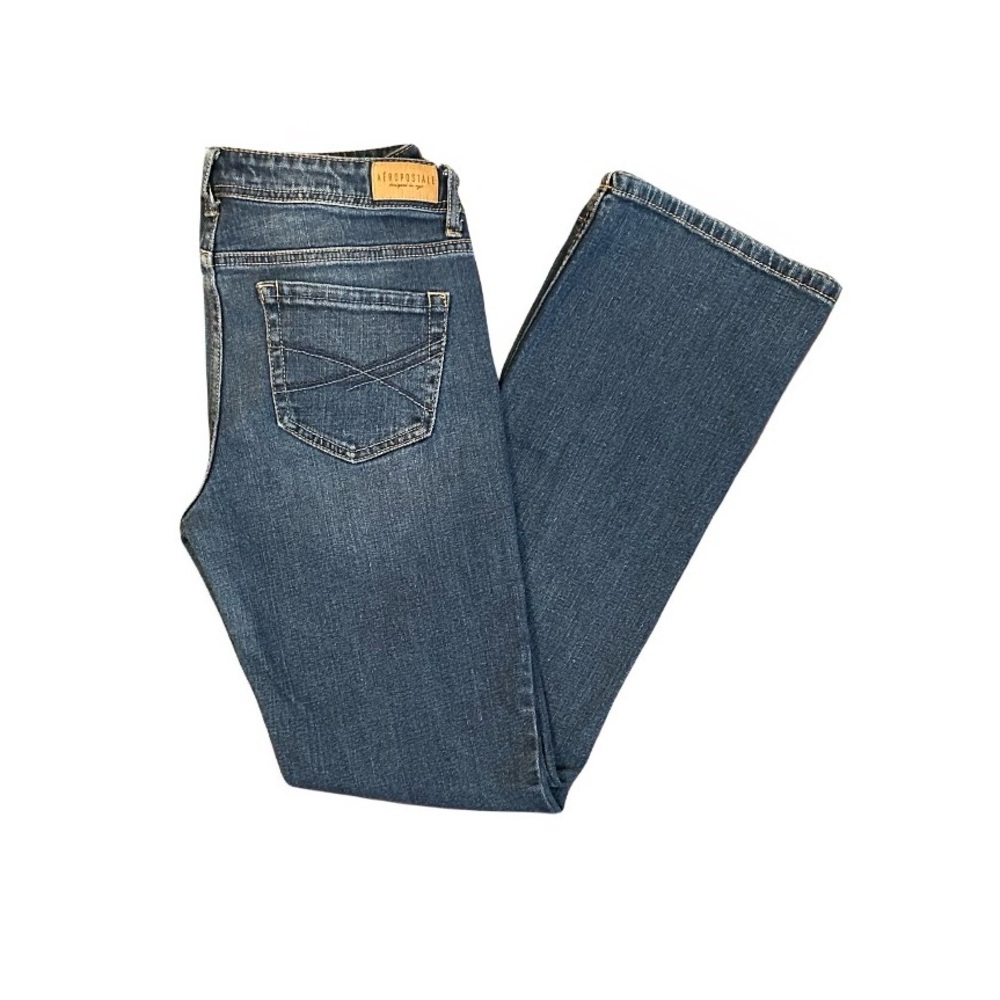 Aeropostale Size 6 Short Jeans Blue Straight Leg Denim